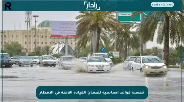 خمسة قواعد أساسية لضمان القيادة الآمنة في الأمطار